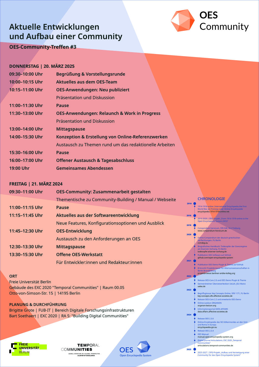 Agenda OES-Community-Treffen 3 - Veranstaltungsposter