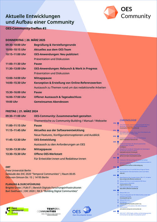 Agenda OES-Community-Treffen 3 - Veranstaltungsposter