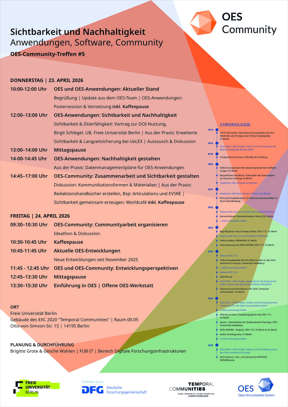Agenda OES-Community-Treffen 5 - Veranstaltungsposter