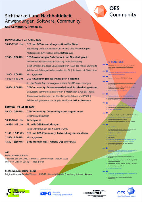 Agenda OES-Community-Treffen 5 - Veranstaltungsposter