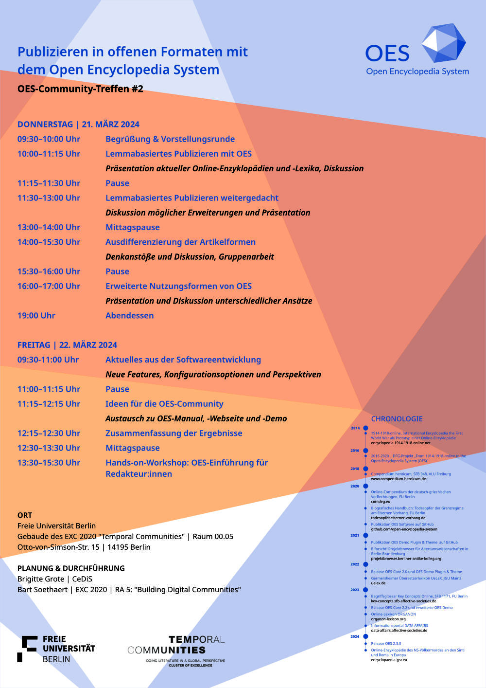 Agenda OES-Community-Treffen 2 - Veranstaltungsposter