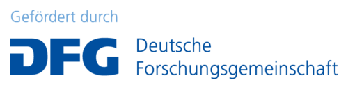 DFG-Logo mit Schriftzug und Förderhinweis