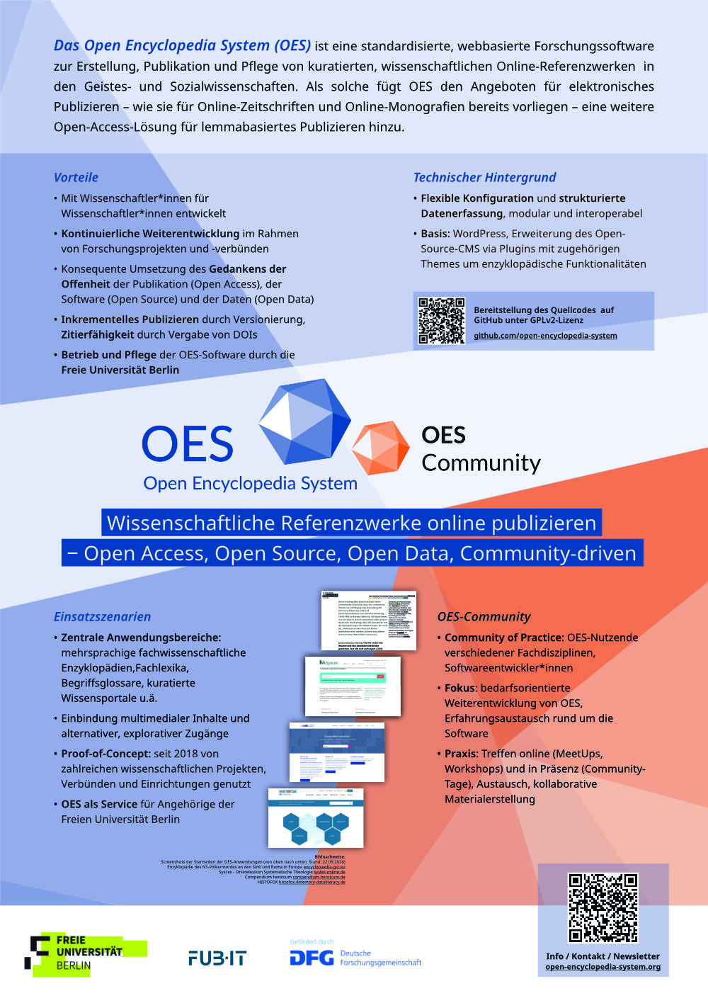 OES-Poster beim Toolmarktplatz der Open-Access-Tage 2026