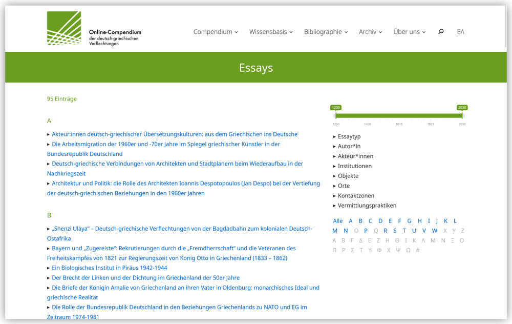 Essays Listenansicht - Stand: 18.09.2026