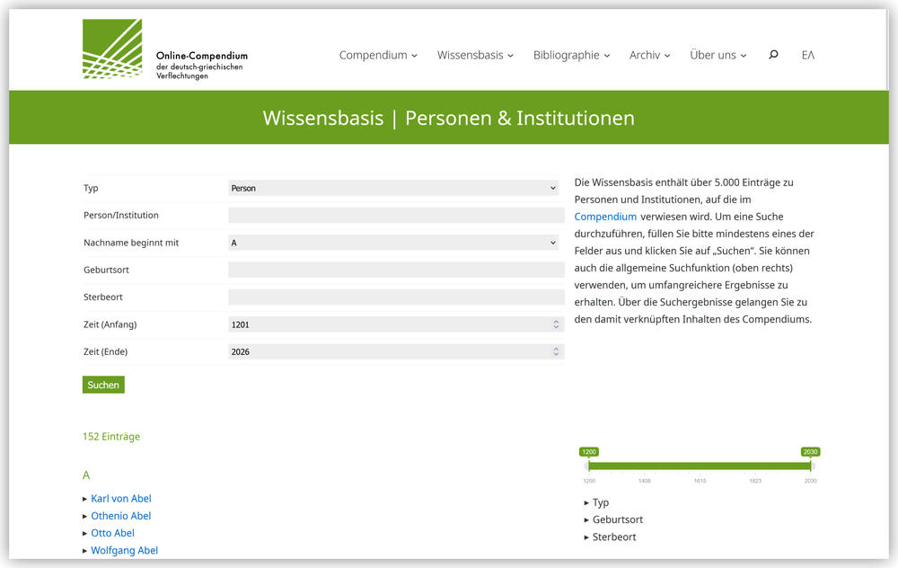 Wissensbasis | Personen & Institutionen mit aktivem Suchfilter (Nachname beginnt mit: A) - Stand: 18.09.2026